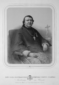32062 Portret van Andreas Ignatius Schaepman, geboren 4 september 1815, aartsbisschop van Utrecht (1868-1882), ...